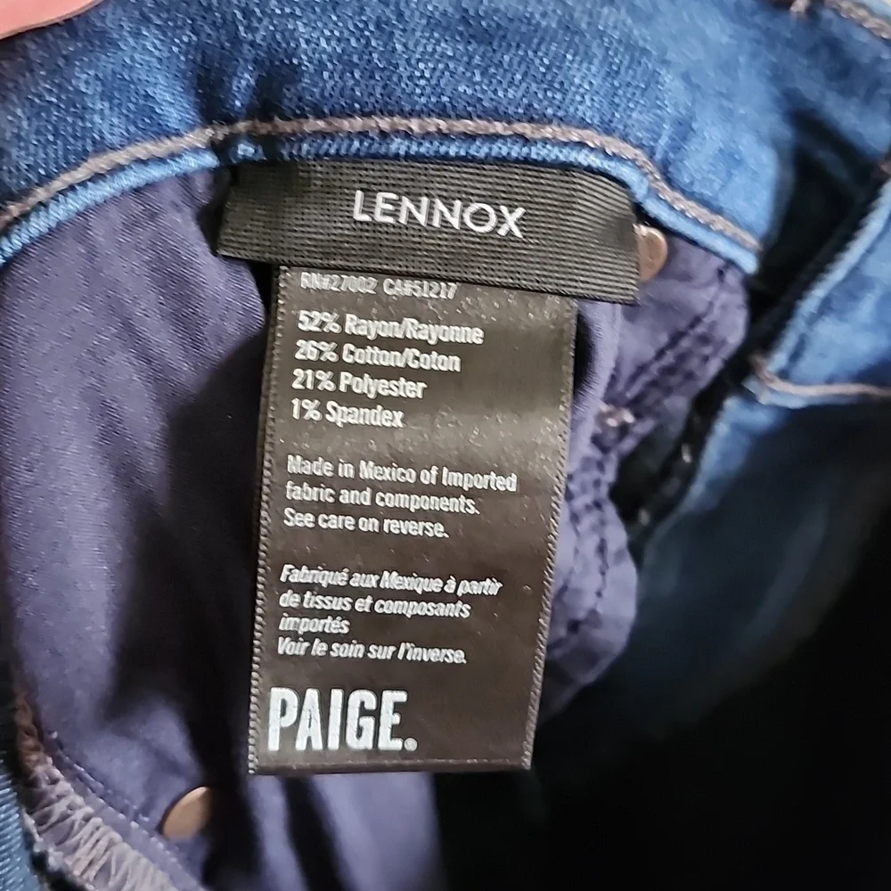 Paige Lennox straight leg jeans women's 30 waist midrise light stretch